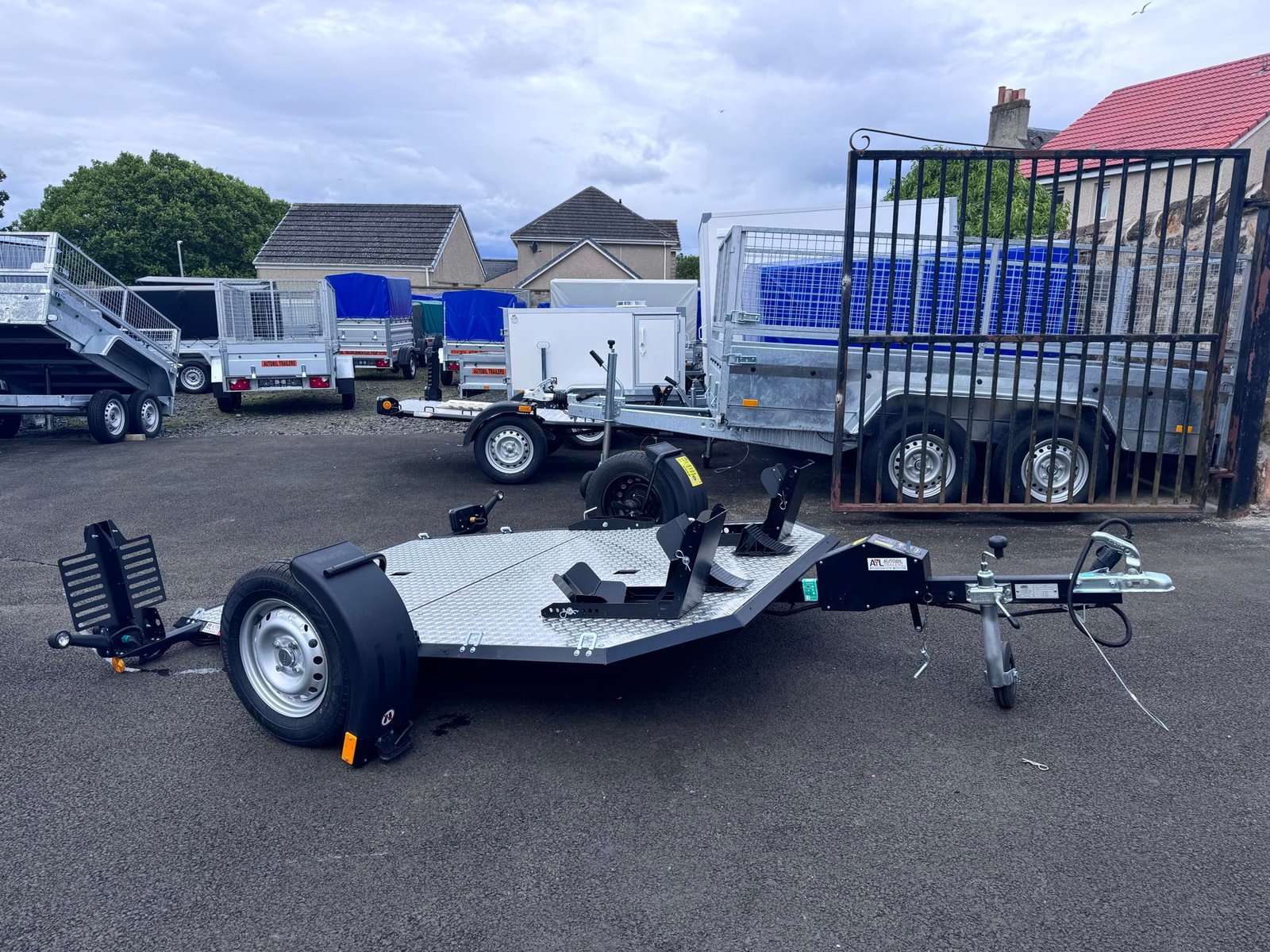 Lorries new motorcycle trailer two bike trailer folding 750kg - Image 4