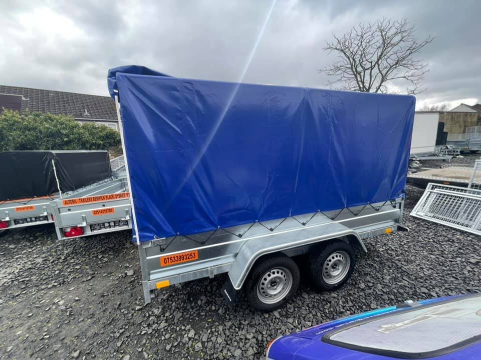 B300 TWIN AXLE BORO TRAILER WITH FRAME AND COVER 155CM 750KG - Image 3