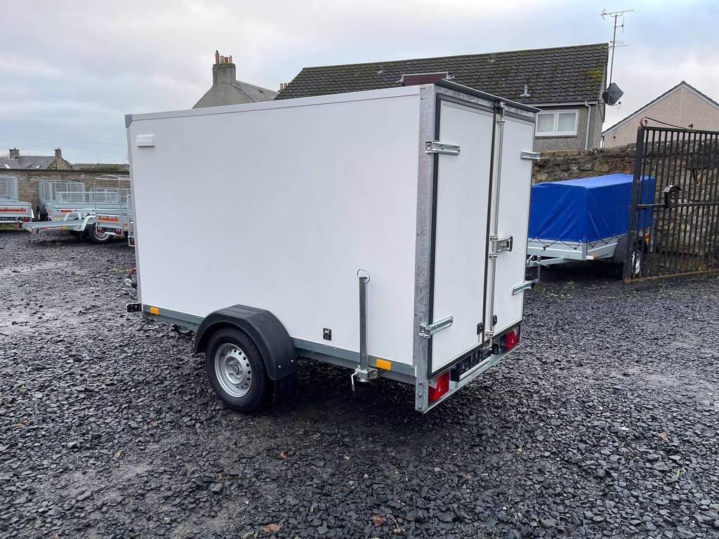 BRAND NEW 8.2FT X 5FT X 5FT SINGLE AXLE BOX TRAILER WITH BARN DOORS 1300KG BRAKED - Image 7