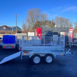 BC1325 TWIN AXLE MASTER NIEWIADOW TRAILER WITH 60CM MESH AND RAMP 1300KG
