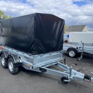 Zaslaw 265TH twin axle braked trailer with frame and cover 2000KG