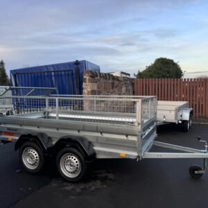 ZASLAW 265T 8,7FT x 4,2FT TWIN AXLE TRAILER WITH 40CM MESH