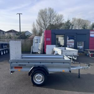 ZASLAW 205SU SINGLE AXLE FLAT TIPPING TRAILER WITH RAMP