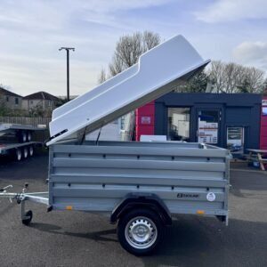 ZASLAW 205SU SINGLE AXLE DOUBLE BROADSIDE TRAILER WITH LOCKABLE ABS LID