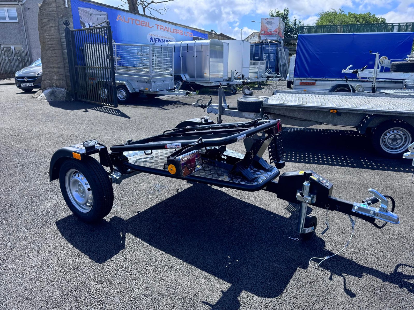 Lorries new motorcycle trailer two bike trailer folding 750kg - Image 10
