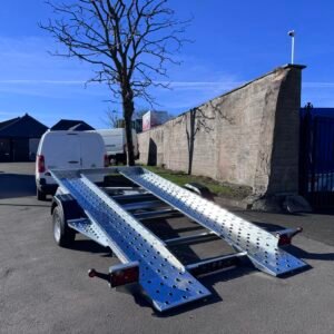 BRAND NEW 3.8M x 1.8M SINGLE AXLE TILT BED CAR TRANSPORTER – 1800KG