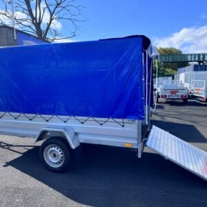 B265 SINGLE AXLE TRAILER WITH FRAME COVER AND RAMP