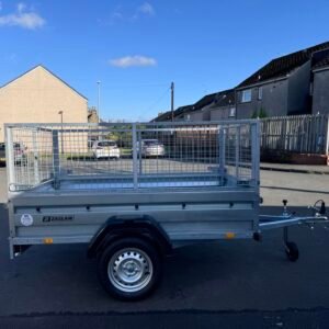 Zaslaw 205su (7ftx4ft) single axle tipping trailer with 60cm mesh