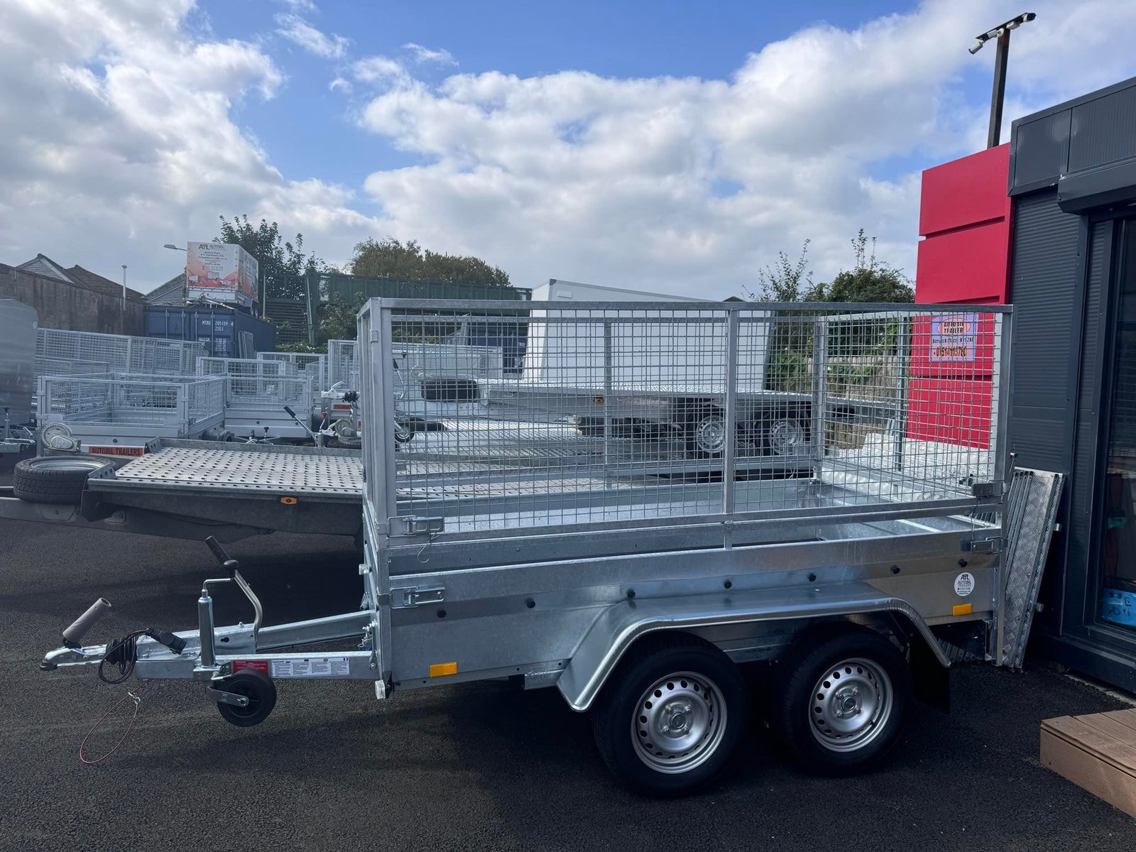BC1325 TWIN AXLE MASTER NIEWIADOW TRAILER WITH 80CM MESH 1300KG BRAKED